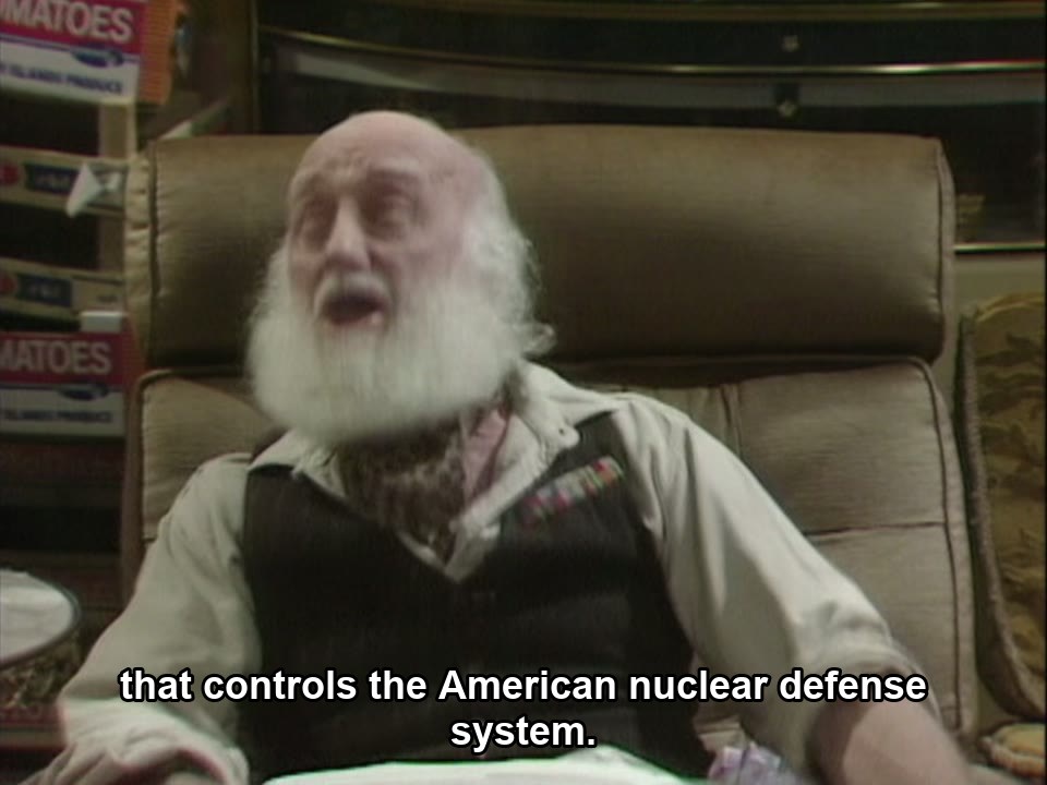 Only Fools and Horses S06E02 meme — “that controls the American nuclear defense system.”